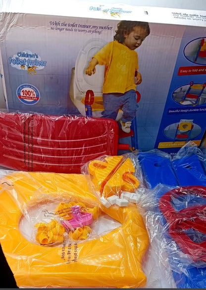 Kids Potty Training Seat | Foldable Toilet Ladder with Step Stool