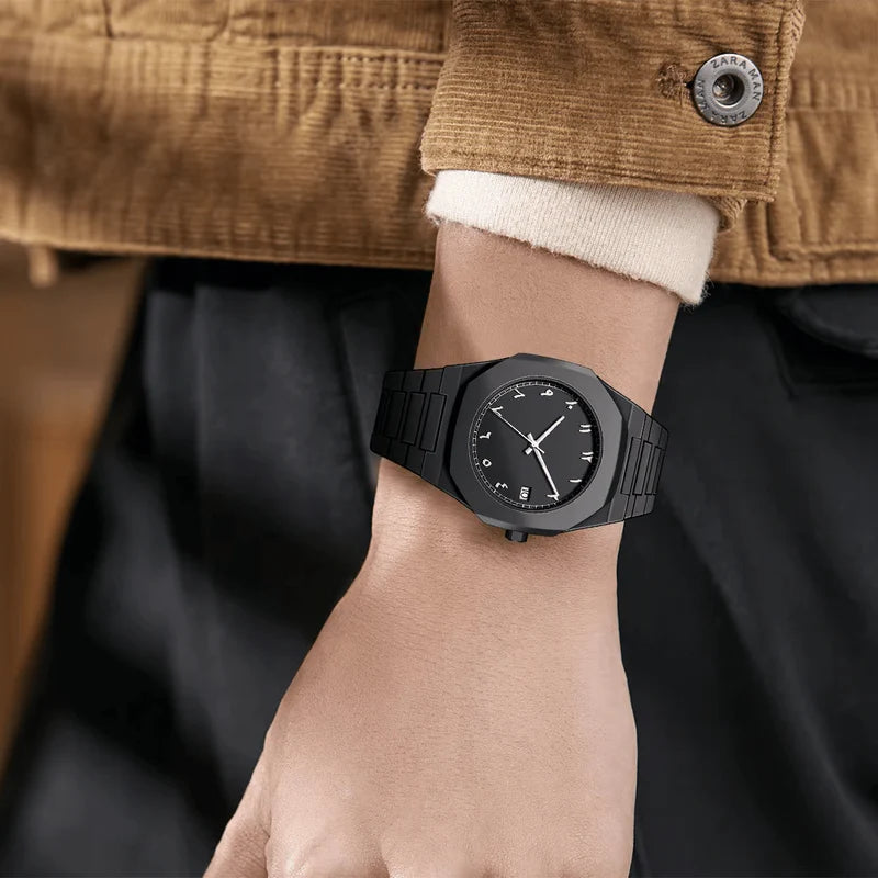 Stainless Steel Arabic Watch | Luxury Arabic Dial Watch for Men